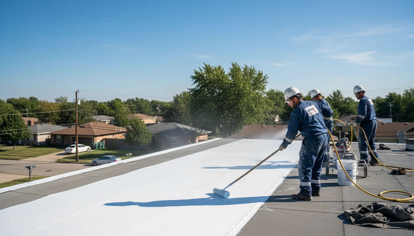 Commercial roof coating in Niota, IL near me